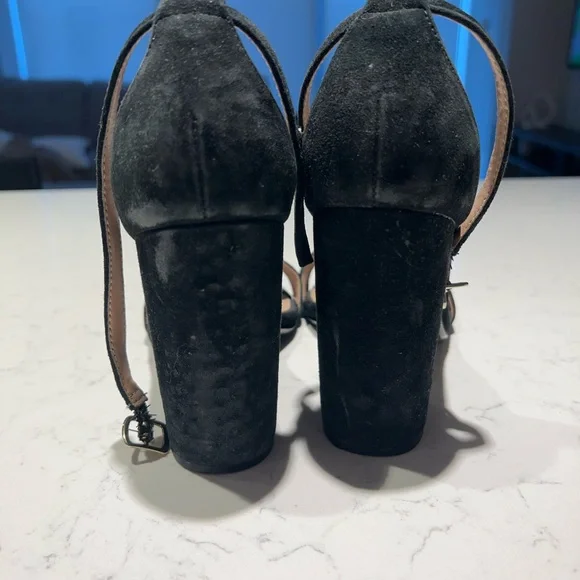 STEVE MADDEN CARSON HEEL IN BLACK SUEDE - Picture 9 of 9